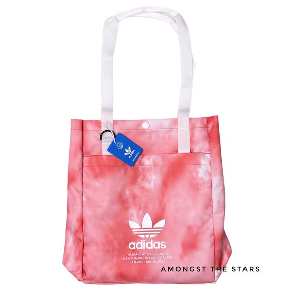 adidas Originals Simple Red & White Tie Dye Tote Bag - Picture 9 of 12